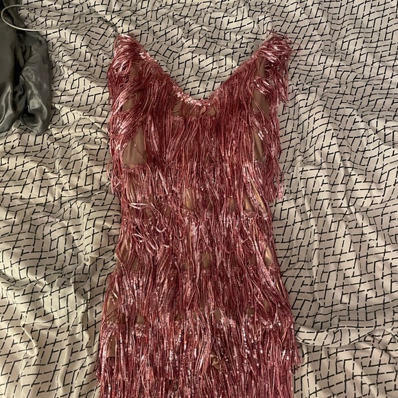 Fashion Nova- After Party Sequin Mini Dress in Pink - Picture 3 of 5